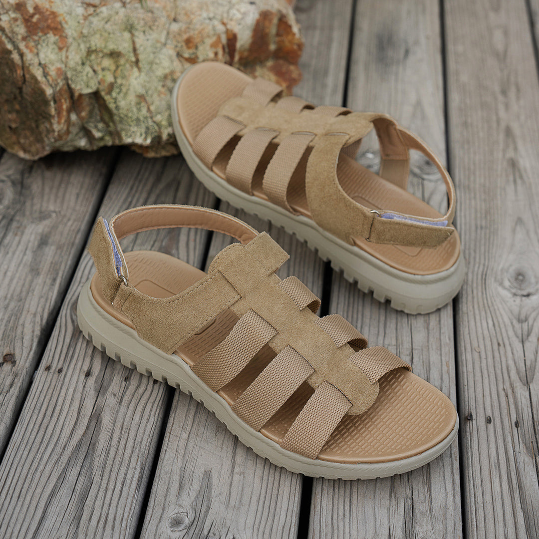 Damen Sportliche Komfort-Sandalen mit verstellbarem Riemen EB