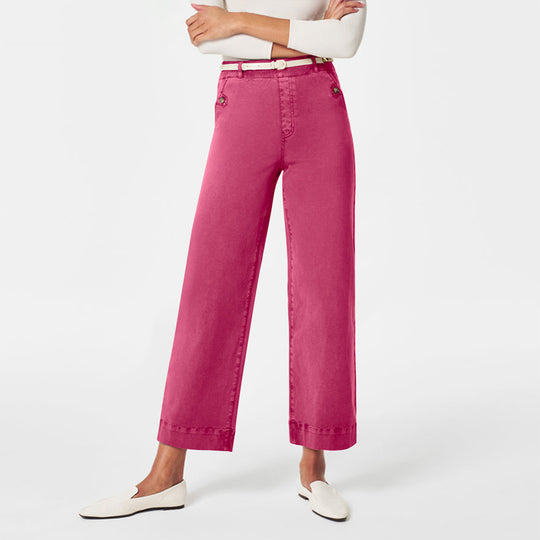 Damen Weitgeschnittene Stoffhose mit eleganten Details EB