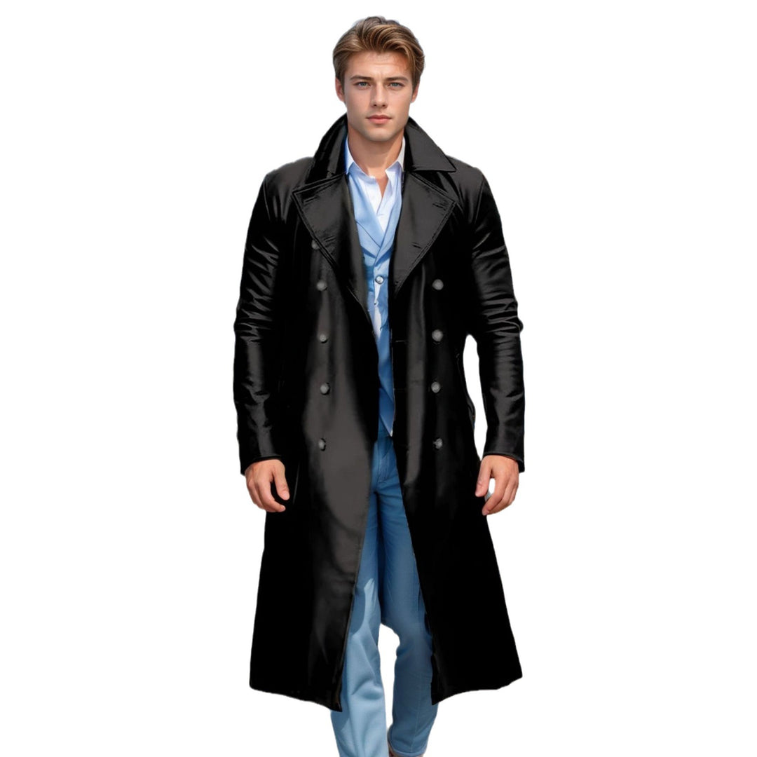 Herren Eleganter und glänzender Trenchcoat EB