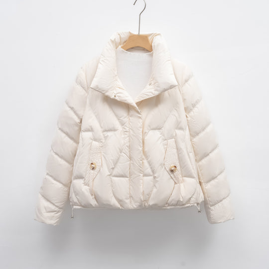 Damen gesteppte Winterjacke mit hochschließendem Kragen EB