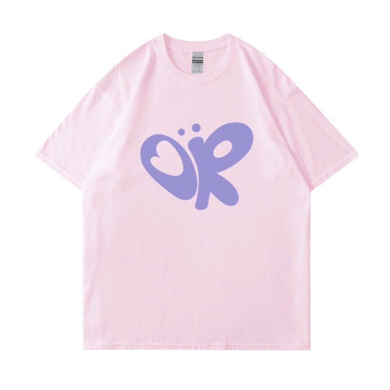Damen lässiges T-Shirt mit einzigartigem Grafikdruck EB