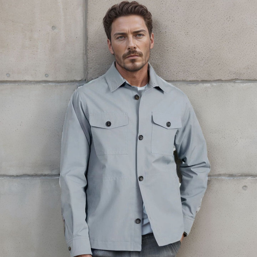 Herren lässige vielseitige Sommerjacke mit praktischen Brusttaschen und regulierbarem Bund EB