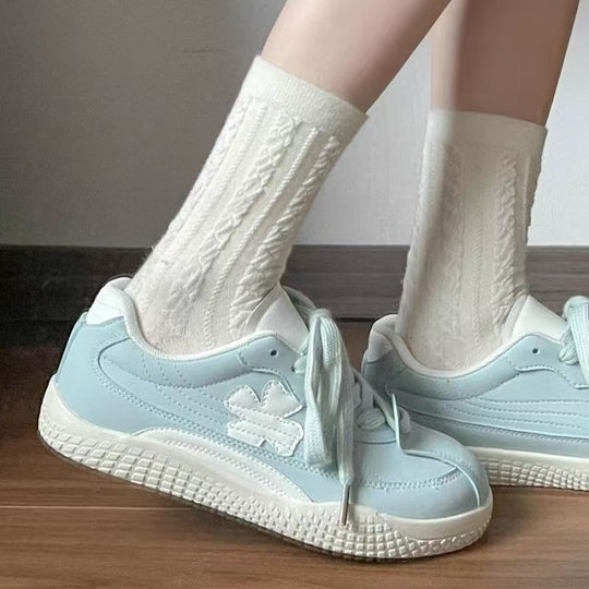 Damen Sportliche Sneakers mit floralem Design und lässiger Sohle EB