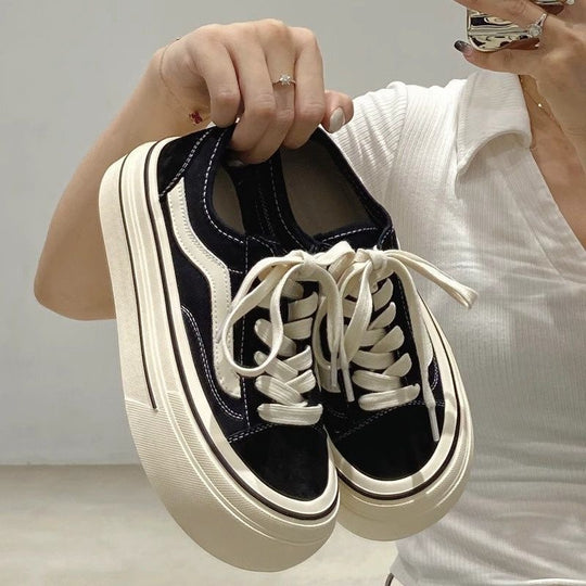 Damen Modische Plattform-Sneaker mit robustem Profil und atmungsaktivem Obermaterial EB