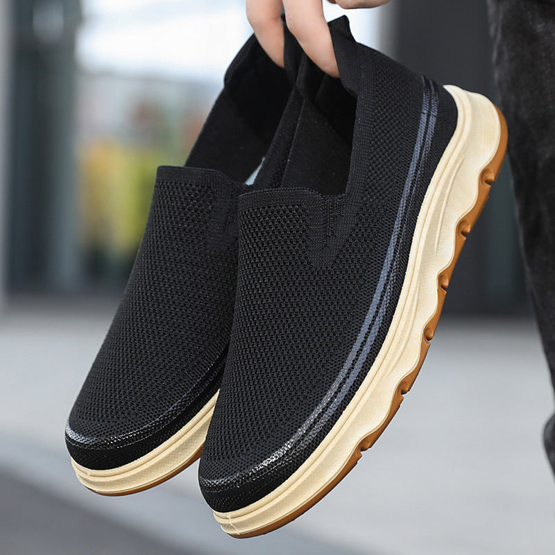 Damen Slip-On Freizeitschuhe mit atmungsaktivem Obermaterial und rutschfester Sohle EB