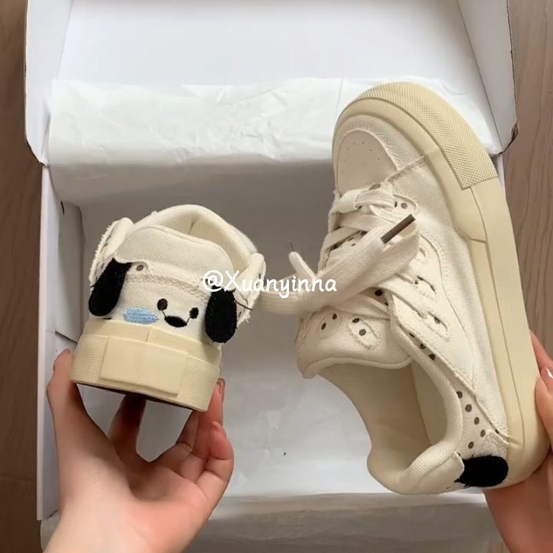 Damen Canvas Sneakers mit flexibler Gummisohle und atmungsaktivem Obermaterial EB