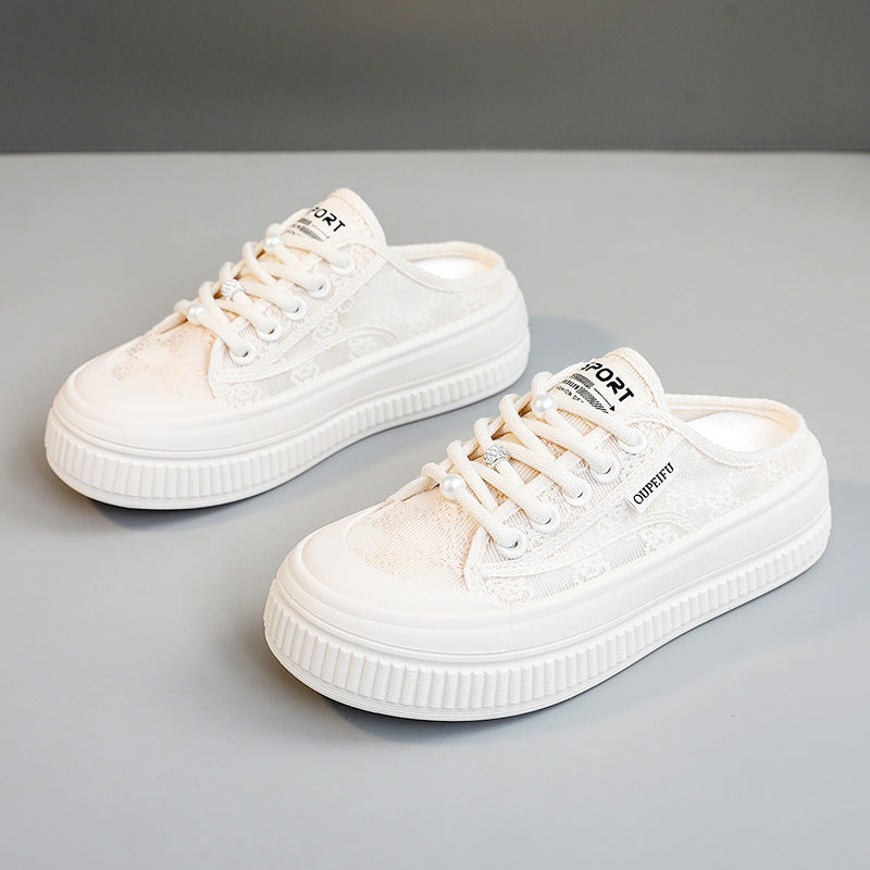 Damen komfortable Slip-On Sneakers mit atmungsaktiver Netzstruktur und dämpfendem Sohlenprofil EB