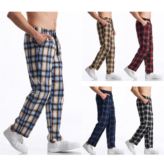 Herren bequeme Freizeithose mit Karomuster EB