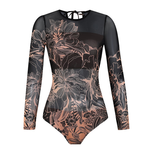 Damen Palazzo-Hose mit floralem Design und elastischem Bund EB