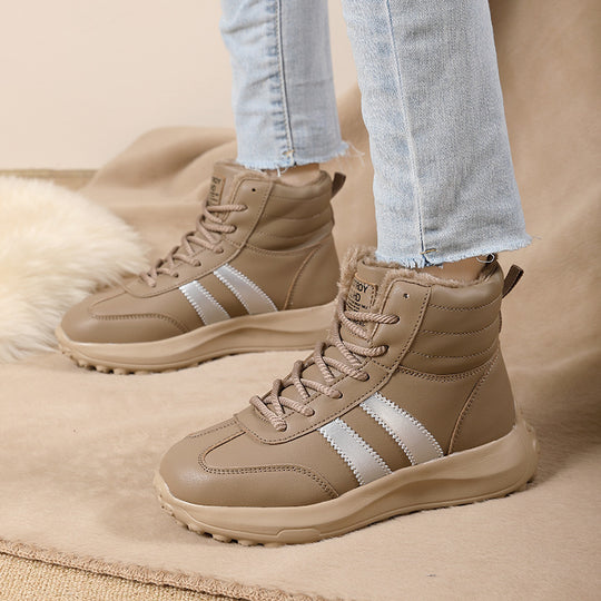 Damen Hohe und isolierte Winterstiefel mit rutschfester Sohle EB