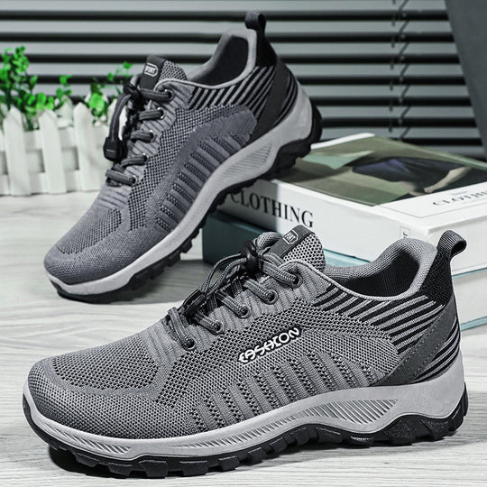 Herren nan flexible Mesh-Trailrunner mit stoßdämpfender EVA-Zwischensohle, Schnellzug-Schnürung und griffiger Outdoor-Profilsohle EB
