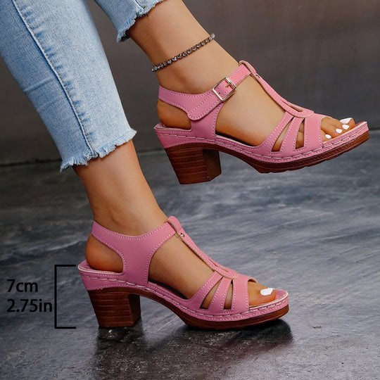Damen Komfortable Riemchen Sandalen EB