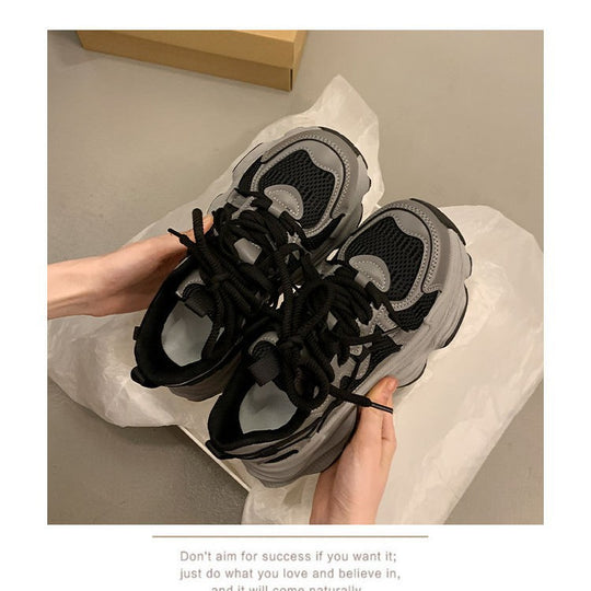 Damen Sneakers im urbanen Chunky-Stil mit atmungsaktiver Mesh-Oberfläche und komfortabler Dämpfung EB