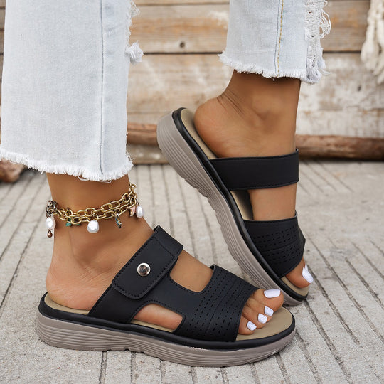 Damen Komfortable Sandalen mit verstellbaren Riemen und atmungsaktiver Oberfläche EB