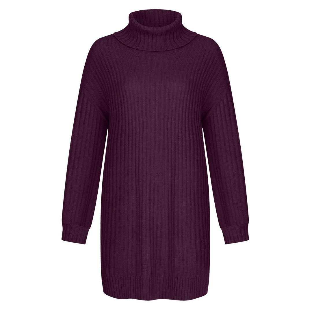 Damen Strickkleid mit hohem Kragen EB
