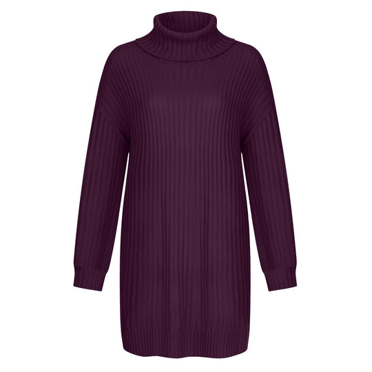 Damen Strickkleid mit hohem Kragen EB
