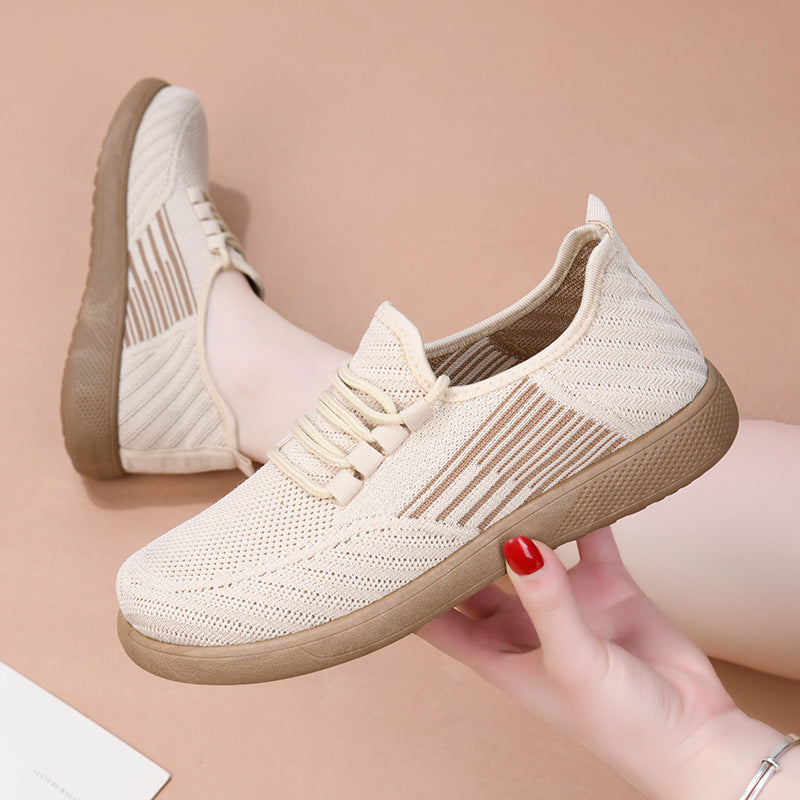Damen Bequeme und stylische Freizeit-Sneaker mit elastischen Einsätzen EB