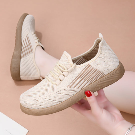 Damen Bequeme und stylische Freizeit-Sneaker mit elastischen Einsätzen EB