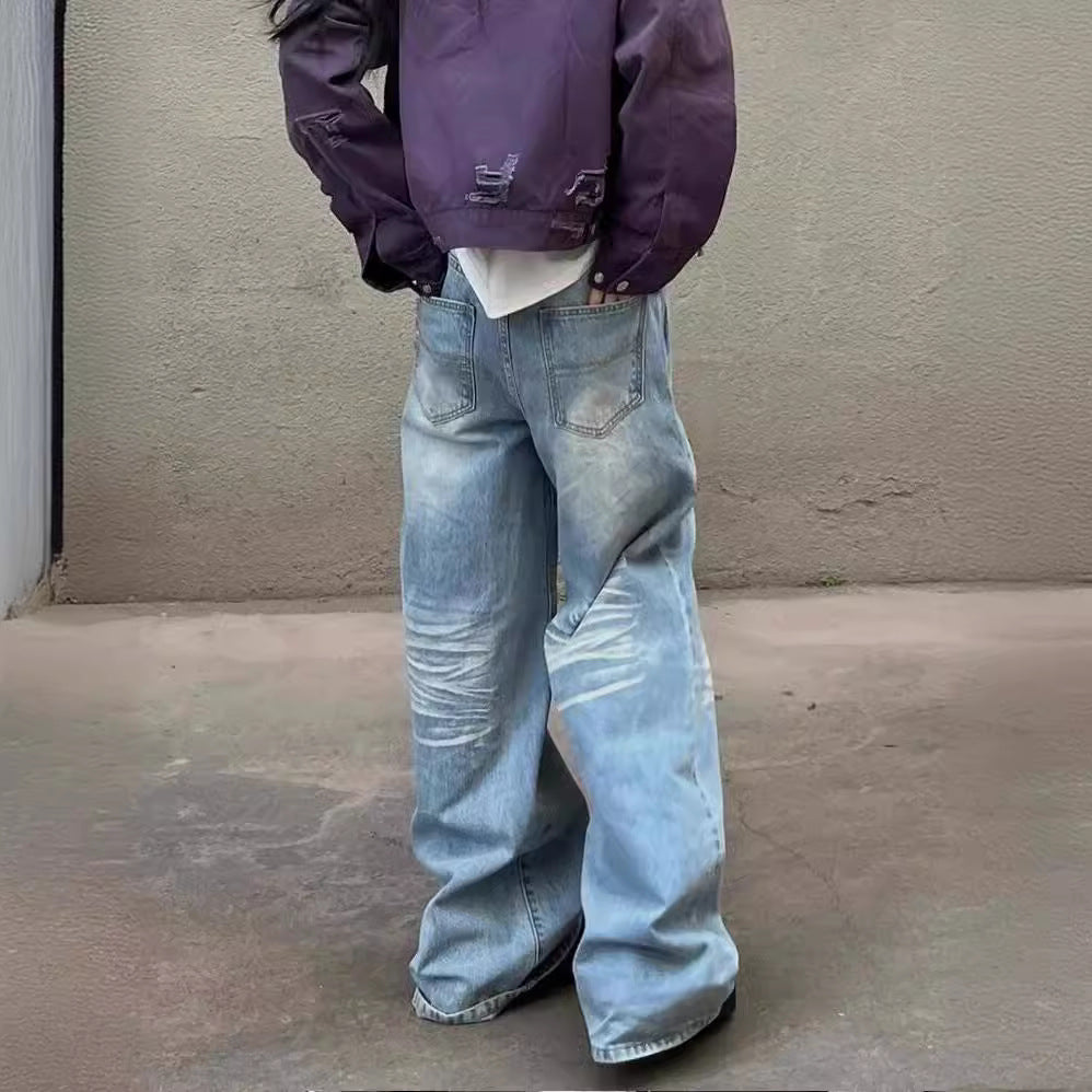 Damen Baggy-Jeans mit modischem Vintage-Look und lässigen Details EB