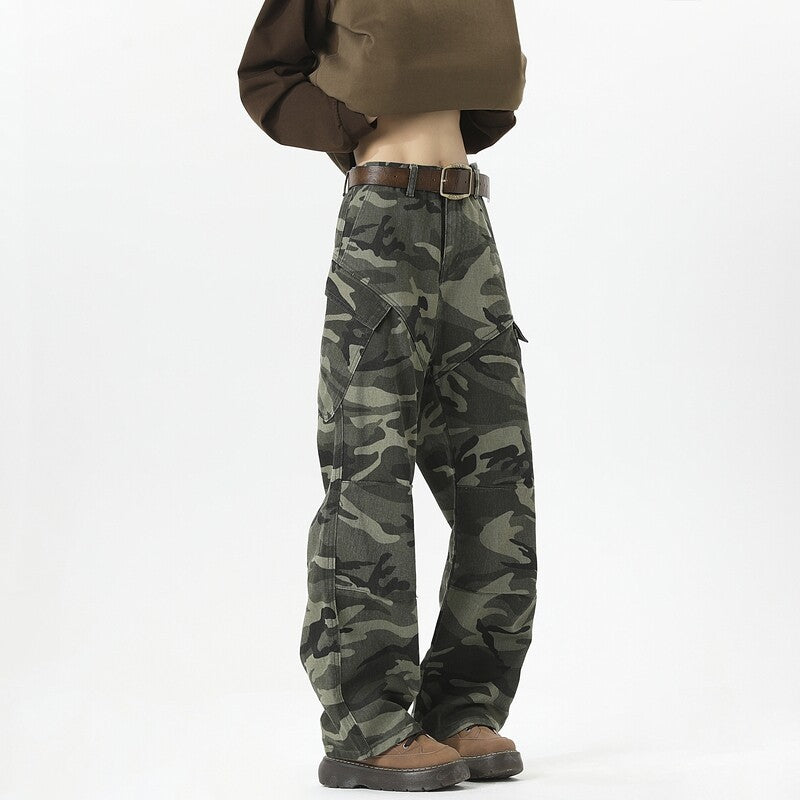 Damen Cargohose im modischen Camouflage-Design mit hohen Taschen EB