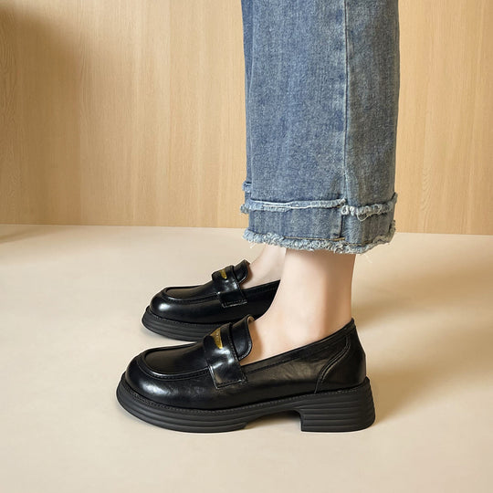 Damen modische Mokassins mit eleganter Schnallenakzent EB