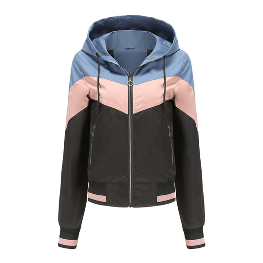 Damen vielseitige Sportjacke mit stylishem Farbblockdesign EB