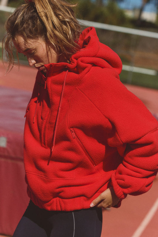 Damen Trendige Fleecejacke mit oversized Kragen EB