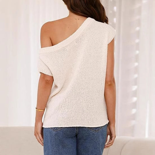 Damen Off-Shoulder Strickoberteil EB