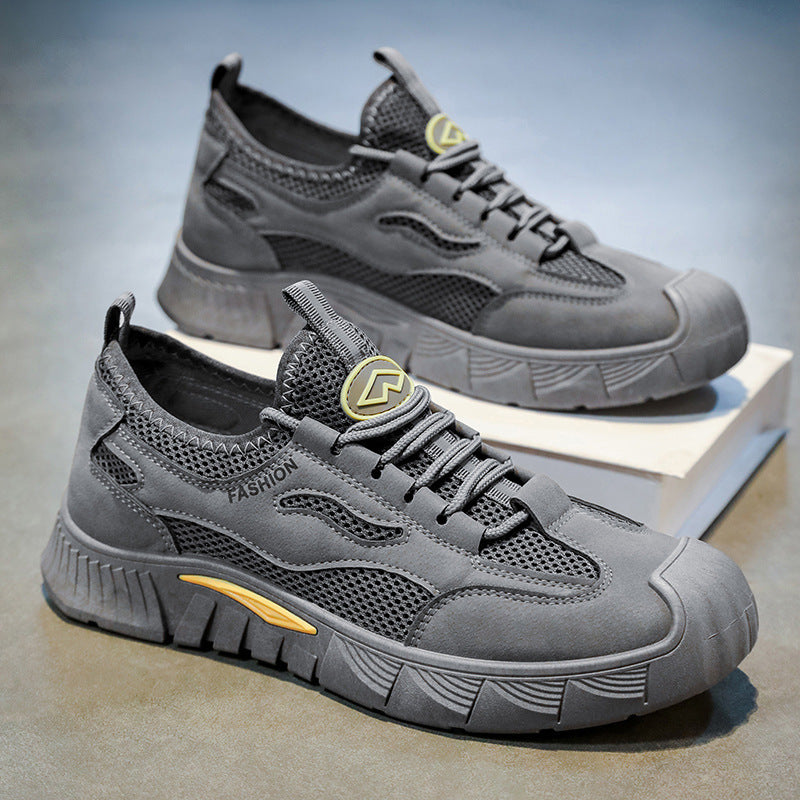 Damen Sportliche Sneaker mit atmungsaktiver Netzstruktur und rutschfester Sohle EB