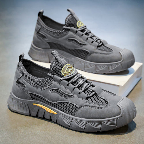 Damen Sportliche Sneaker mit atmungsaktiver Netzstruktur und rutschfester Sohle EB