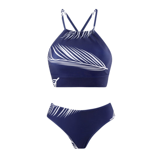 Damen Bikini-Set mit floralem Design und schickem Wickelrock EB