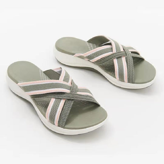 Damen komfortable Riemchen-Sandalen mit verstellbarem Design EB