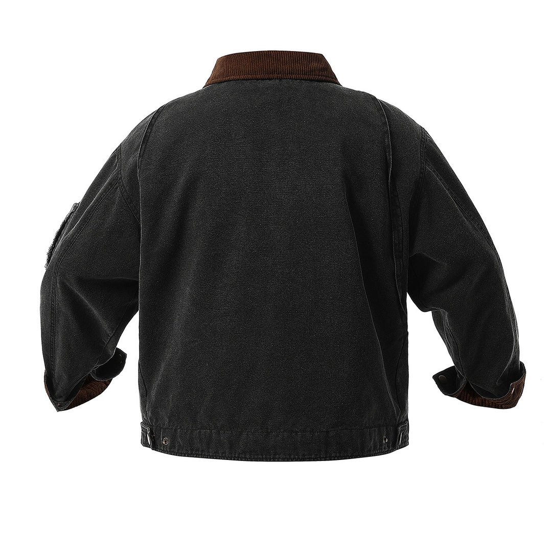 Herren urbane Übergangsjacke mit strukturiertem Stehkragen und zahlreichen praktischen Taschen EB