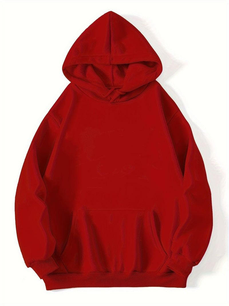 Damen Oversized Kapuzenpullover mit Kängurutasche EB