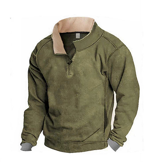 Herren Fleece Sweatshirt mit Stehkragen EB