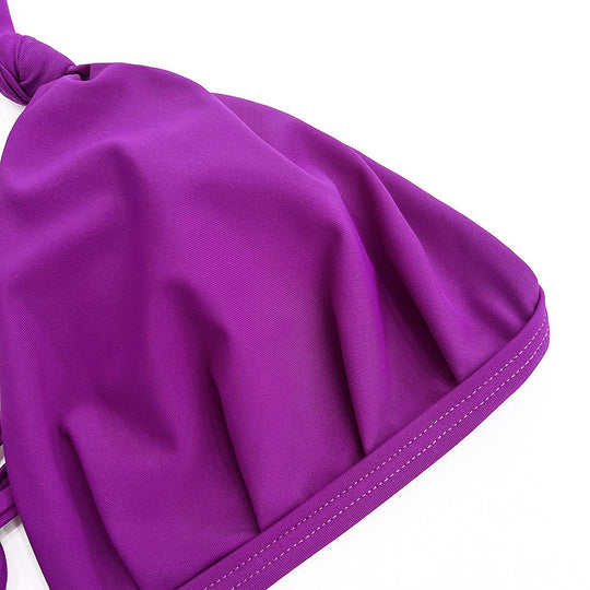 Damen Triangel-Bikini mit hohem Beinausschnitt und eleganten Knoten EB