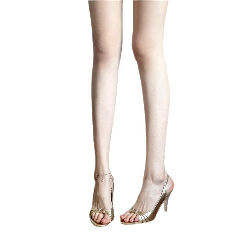 Damen Slingback High Heels mit glänzenden Akzenten EB