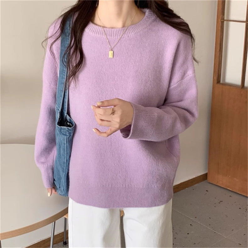 Damen Oversized Strickpullover mit weichem Material und lässigem Schnitt EB