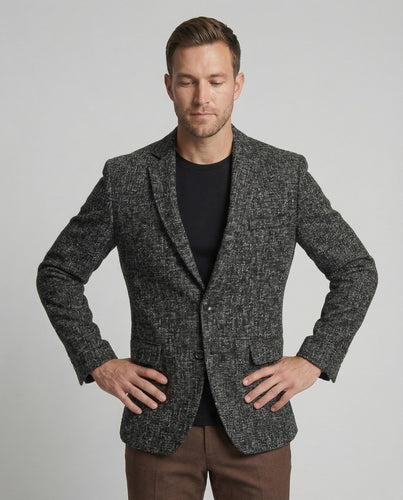 Herren eleganter strukturierten Blazer mit modernem Gewebe und stilvollen Details EB