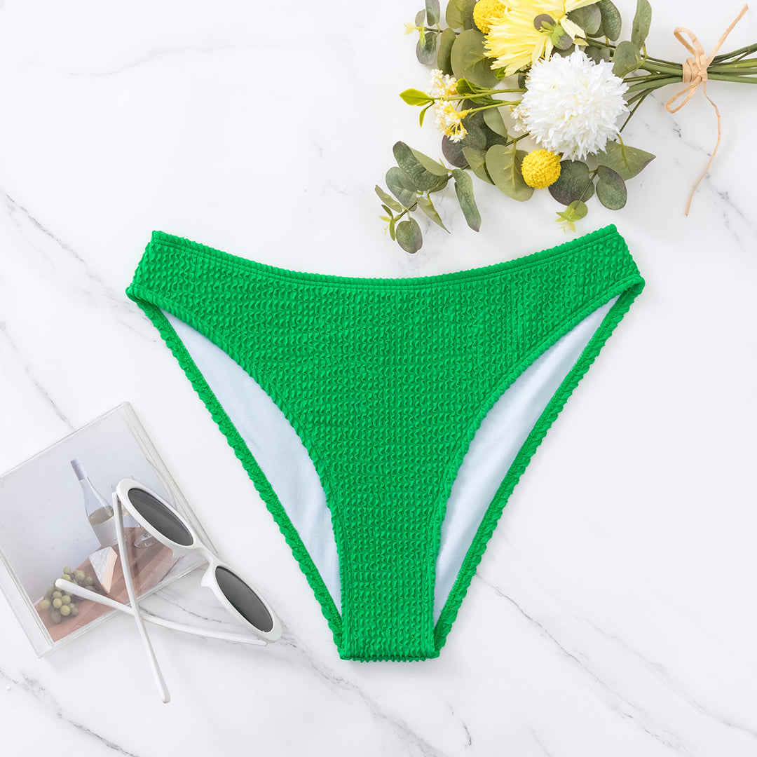 Damen Hochgeschnittener Bikini mit strukturiertem Design EB