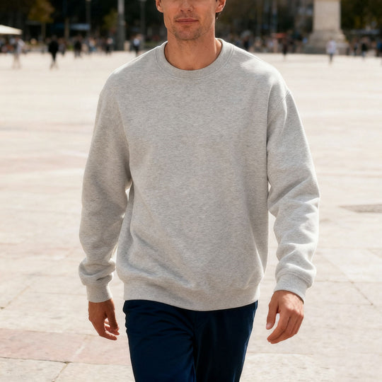 Herren bequemer Sweatshirt mit relaxed-fit Schnitt und elastischen Bündchen EB
