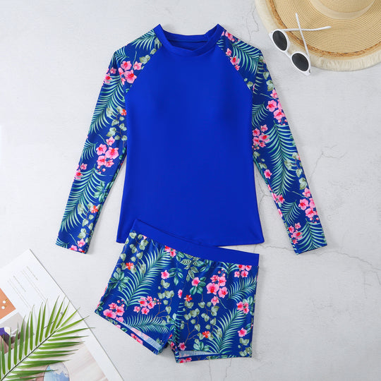 Damen UV-Schutz Rashguard-Set mit floralem Design EB