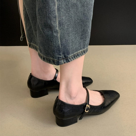 Damen Elegante Ballerinas mit verstellbarem Riemen und komfortabler Innensohle EB