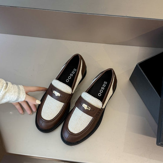 Damen Modische Mokassins mit eleganter Schnallenverzierung EB