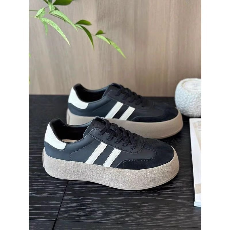 Damen Platform Sneakers mit modischem Design und dicker Sohle EB
