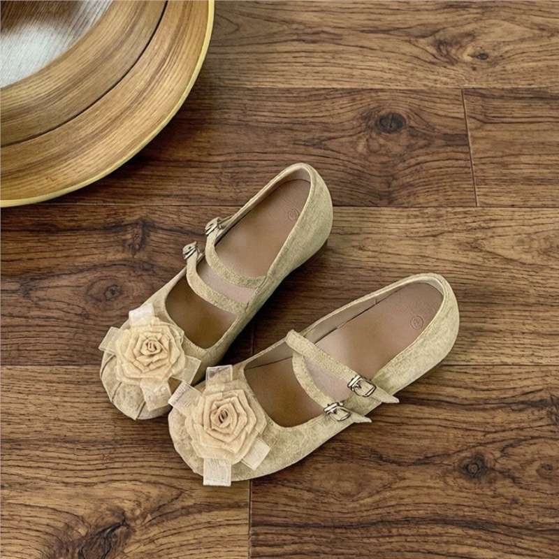 Damen Ballerinas mit dekorativem Blumenmotiv EB