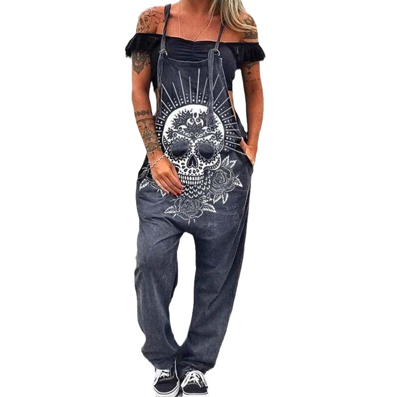 Damen Overall mit einzigartigem Blumenmuster und lässigem Schnitt EB