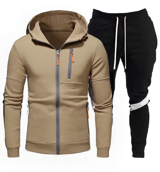 Herren sportliche Kapuzenjacke mit praktischem Reißverschluss und Jogginghose EB