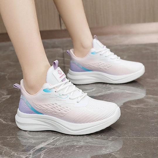 Damen Atmungsaktive Lauf-Sneaker mit elastischem Futter und dämpfender Sohle EB