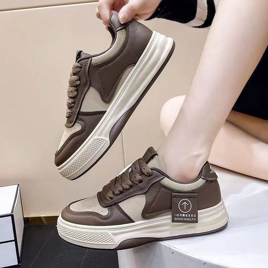 Damen Sportliche Sneaker mit dicker Sohle und atmungsaktivem Obermaterial EB